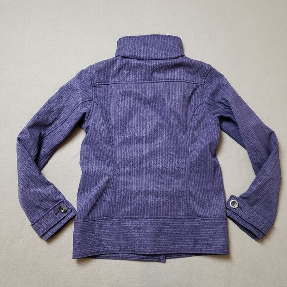 MEC • Purple Printed Double Breasted Coat • Size S - Picture 2 of 11